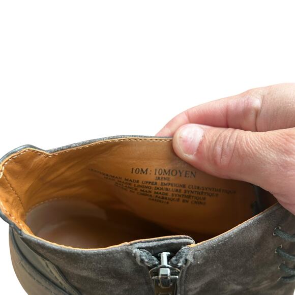 Halston Gray Suede Irene Stiletto Boots Sz 10 - Picture 3 of 8